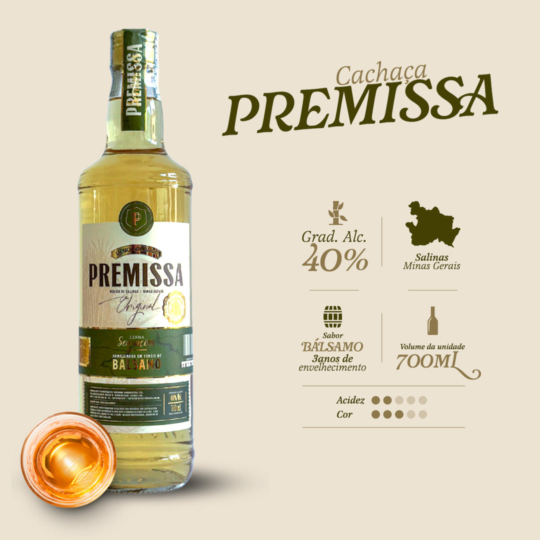 Cachaça Premissa Clássica 700ml - Empório Salinas