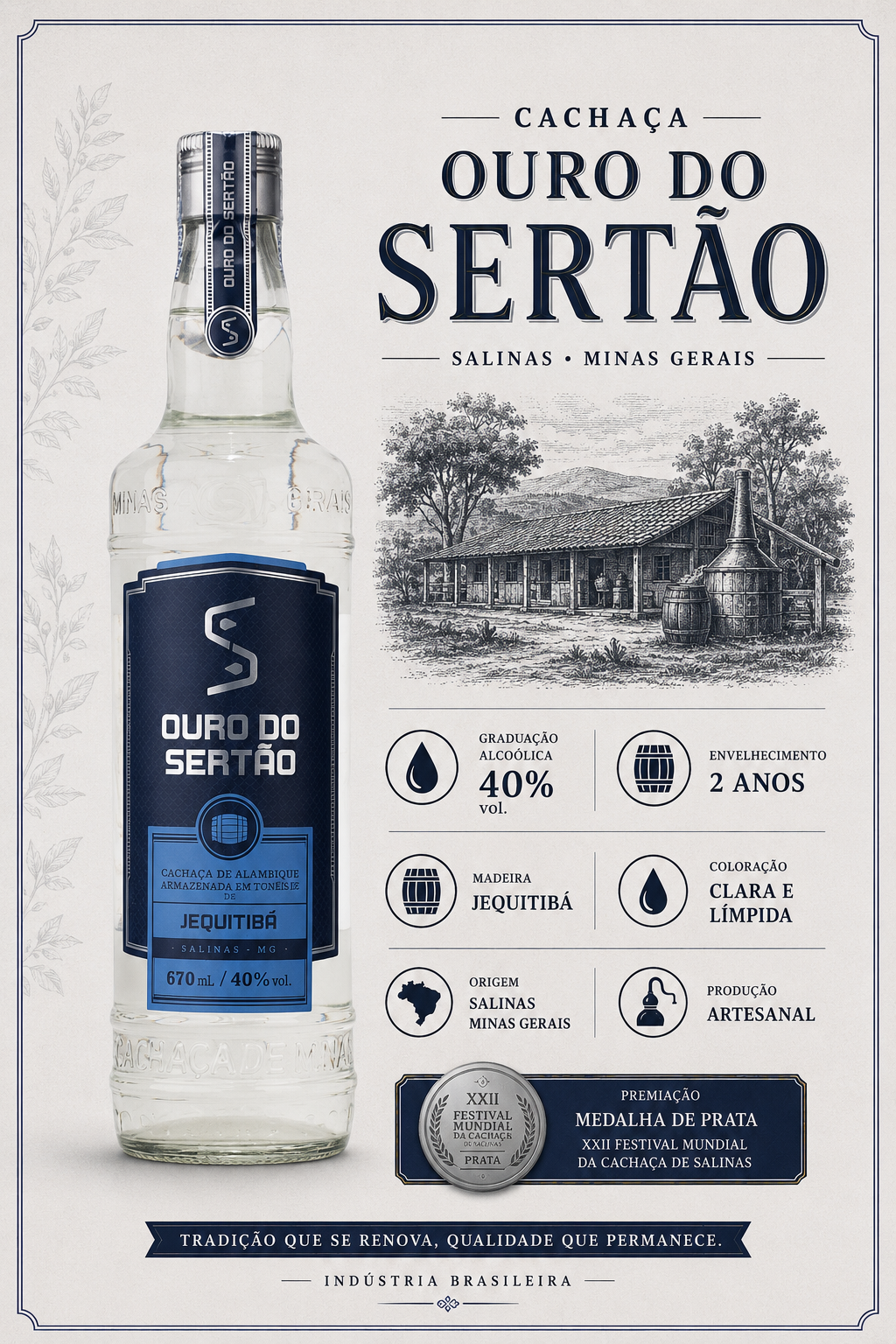 CACHAÇA OURO DO SERTÃO JEQUITIBÁ - Empório Salinas