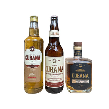 KIT TRIO BLACK CACHAÇA CUBANA