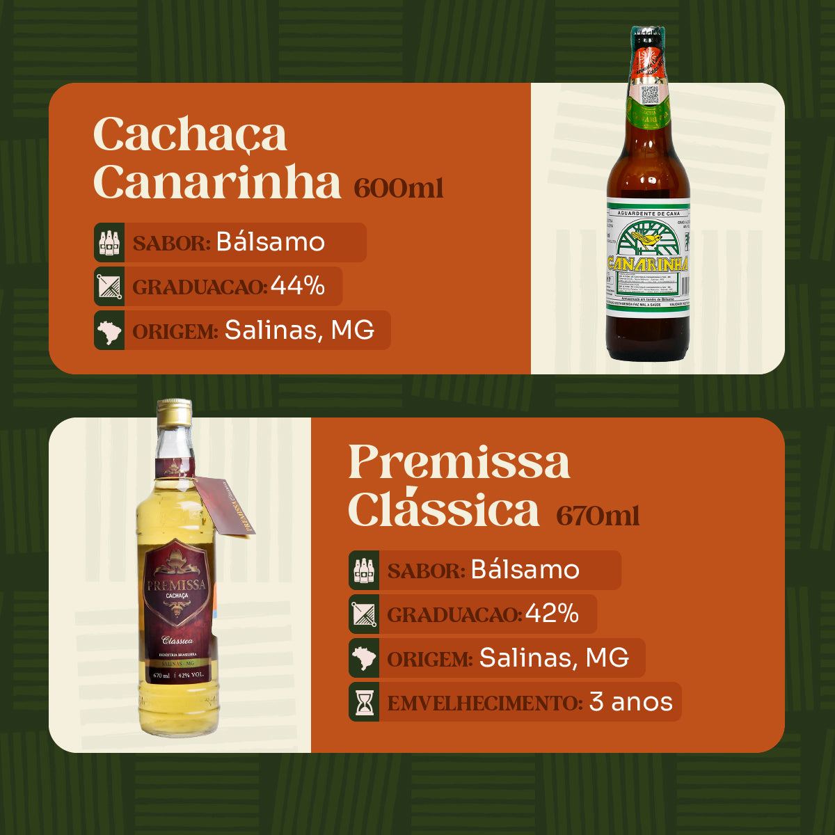 Kit de Cachaças - Joana - Empório Salinas