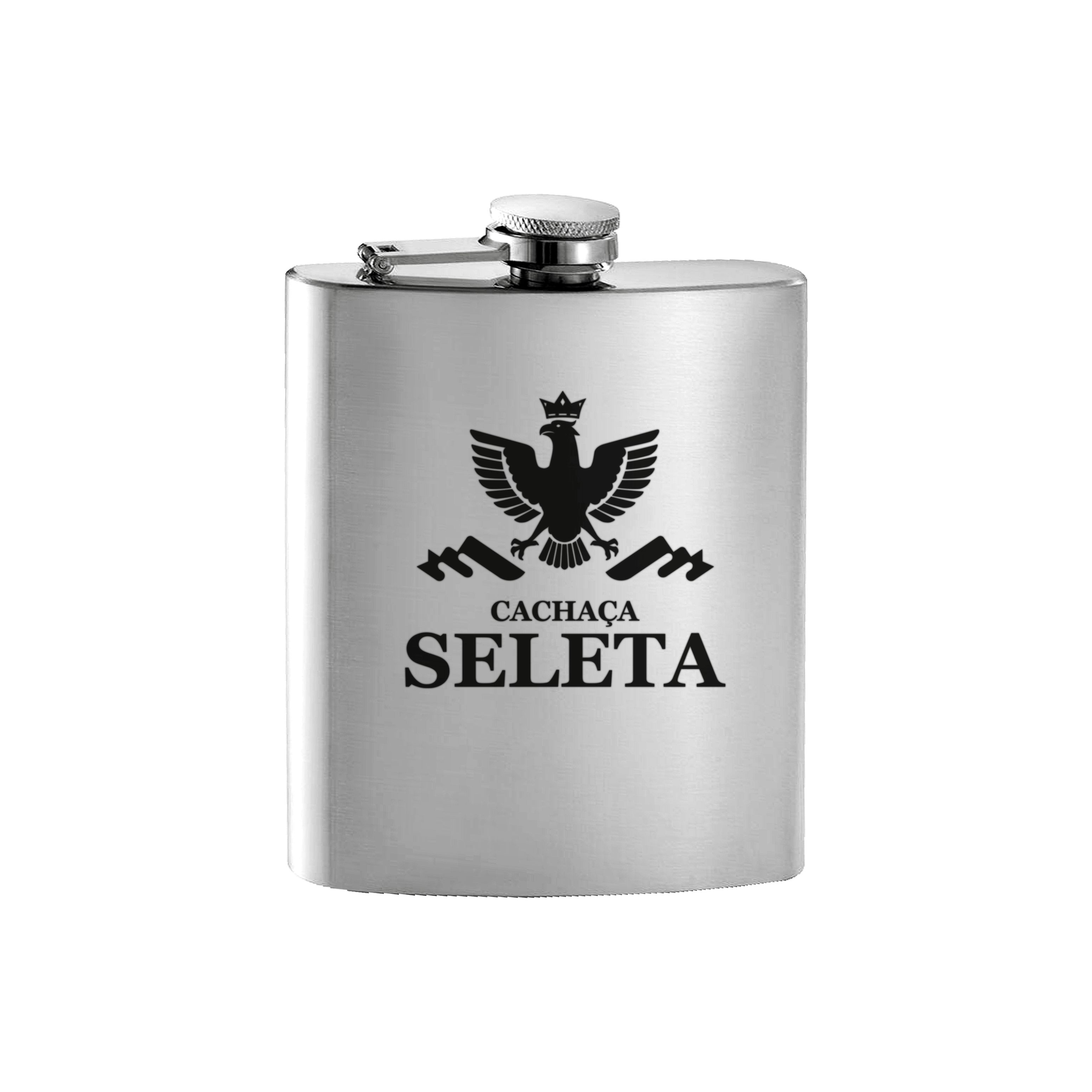 Cantil Cachaça Seleta Aço Metal 170 ML