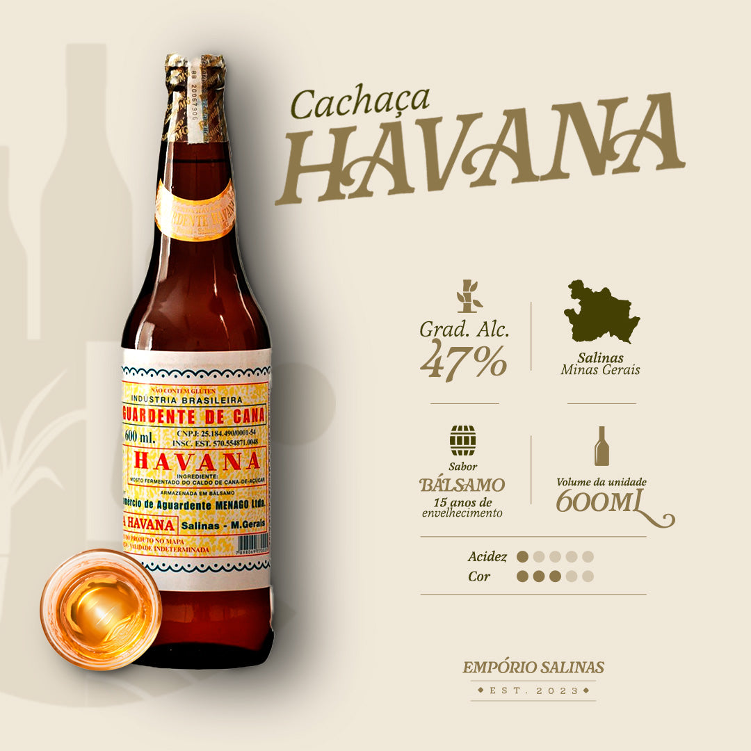 CACHAÇA HAVANA 600ML - Empório Salinas